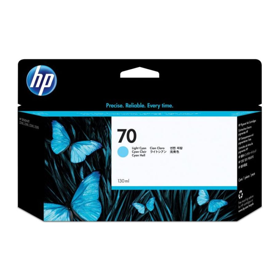 Hp cartuccia inchiostro ciano chiaro 70, 130 ml