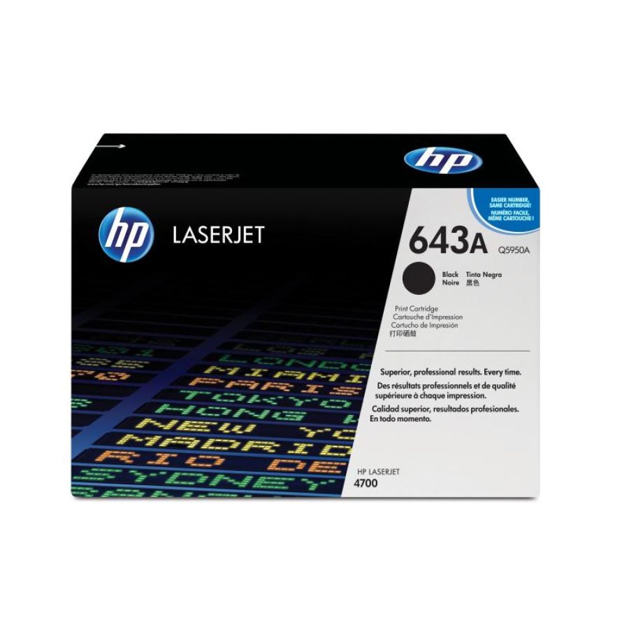 Hp cartuccia toner originale nero laserjet 643a