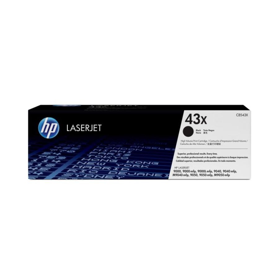 Hp cartuccia toner originale nero ad alta capacità laserjet 43x