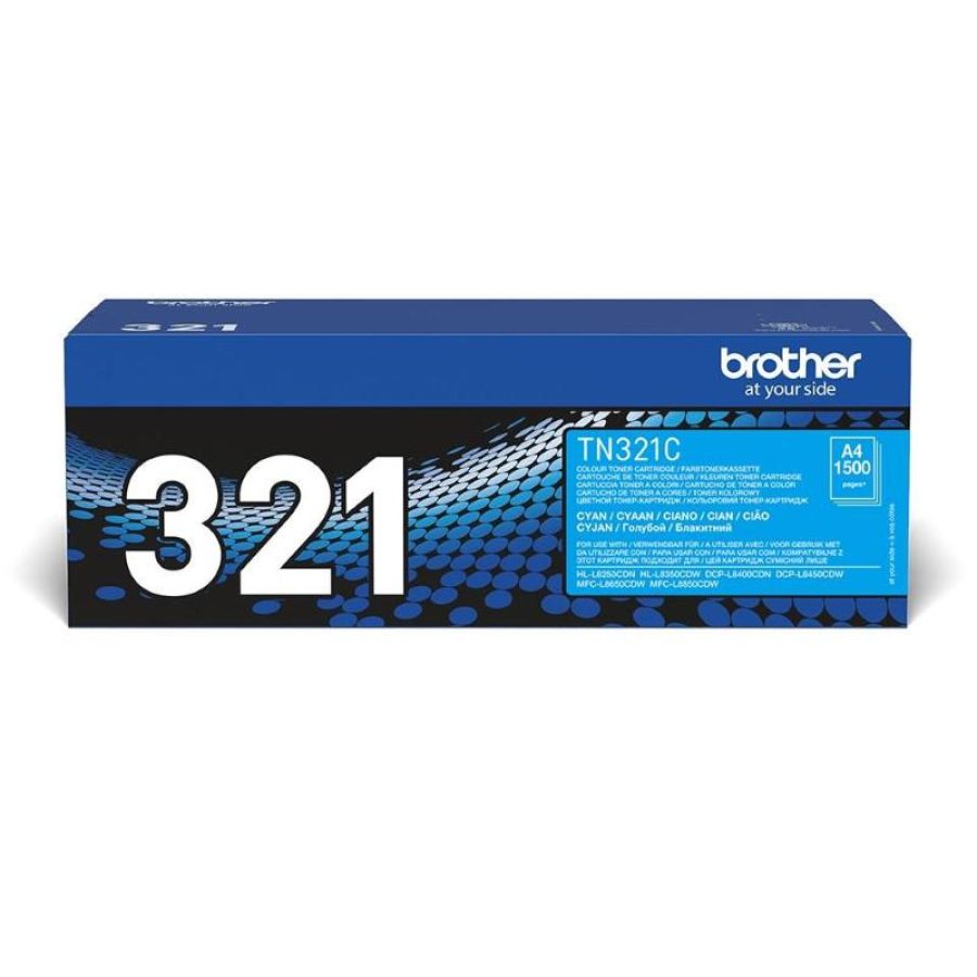 Brother tn-321c cartuccia toner 1 pz originale ciano