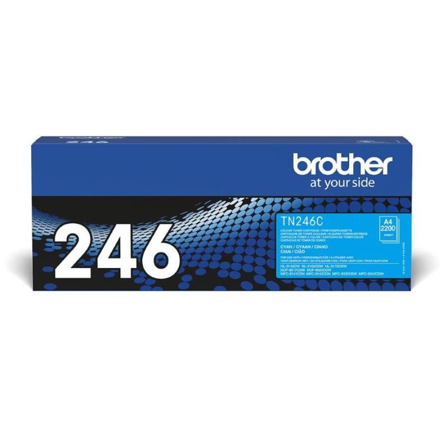 Brother tn-246c cartuccia toner 1 pz originale ciano