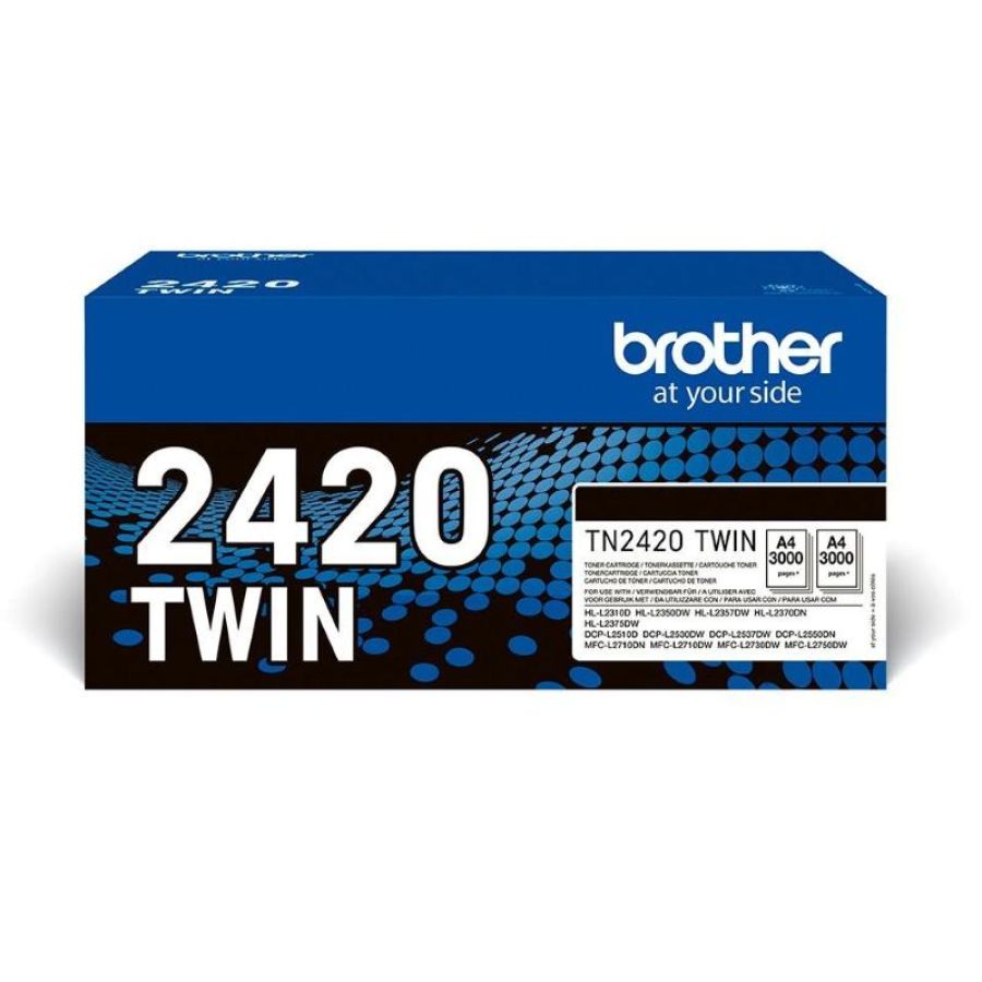 Brother tn-2420twin cartuccia toner 2 pz originale