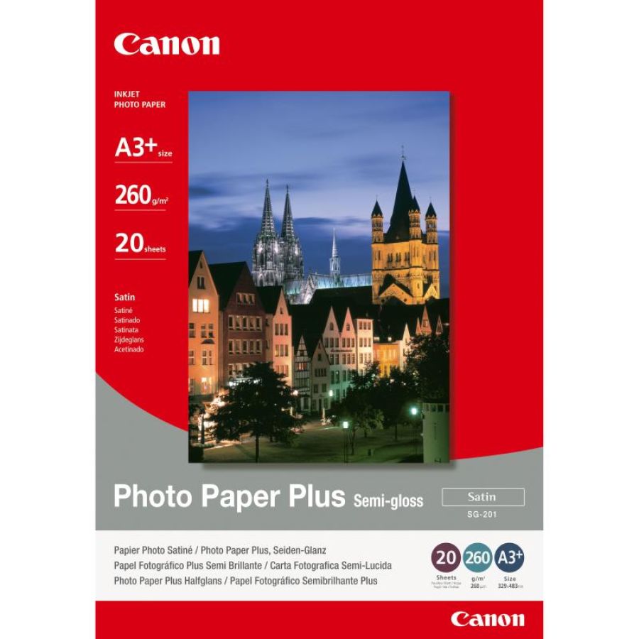 Canon carta fotografica plus semi-gloss sg-201 a3 plus - 20 fogli