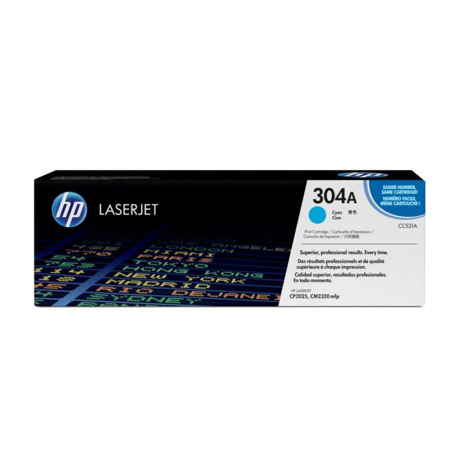 Hp cartuccia toner originale ciano laserjet 304a