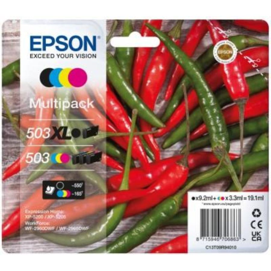 Epson c13t09r94010 cartuccia d\`inchiostro 4 pz originale resa elevata (xl) nero, ciano, magenta, giallo