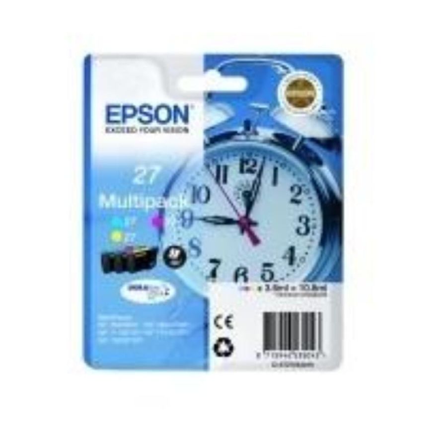 Epson alarm clock 27xl durabrite ultra cartuccia d\`inchiostro 1 pz originale resa elevata (xl) ciano, magenta, giallo
