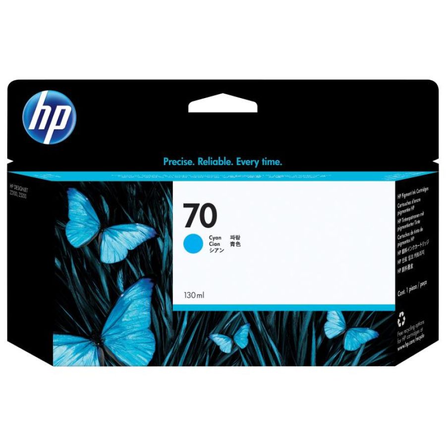 Hp cartuccia inchiostro ciano designjet 70 da 130 ml