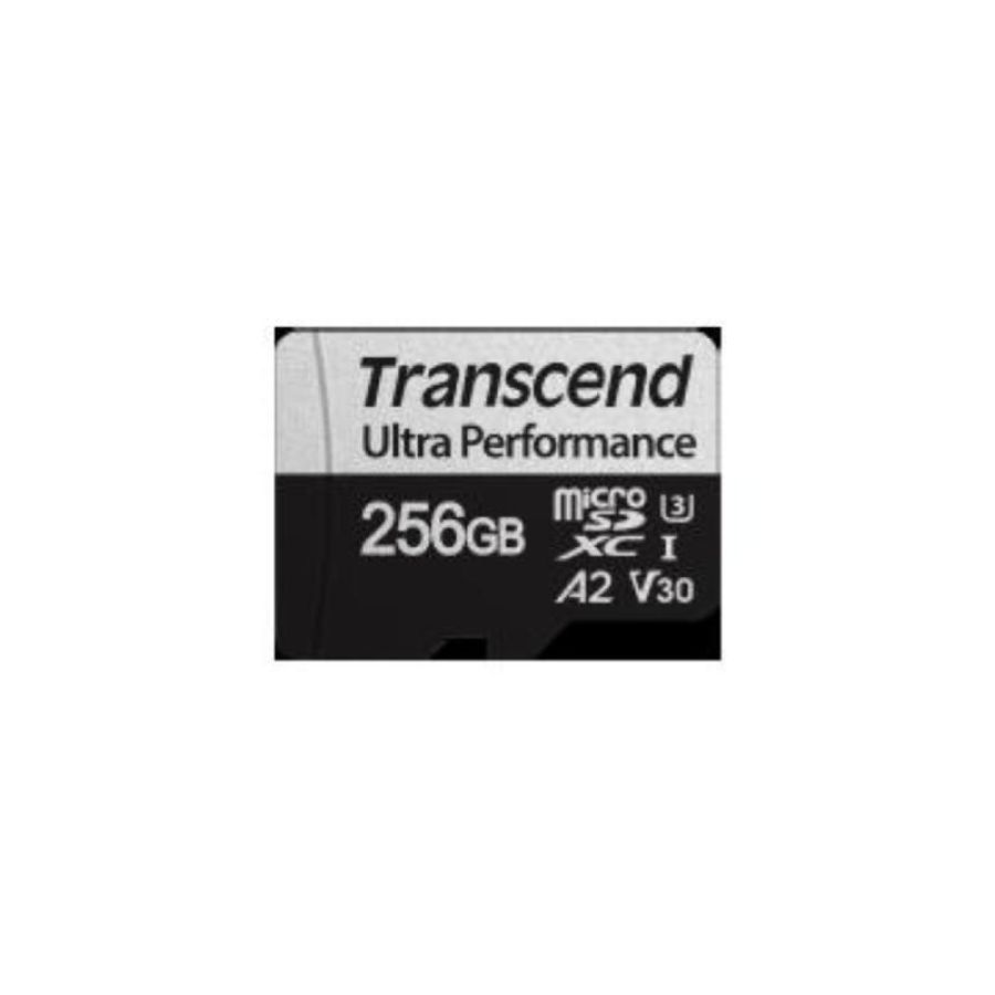 Transcend memory card 256gb microsd w/ adapter uhs-i u3 a2 ultra performance