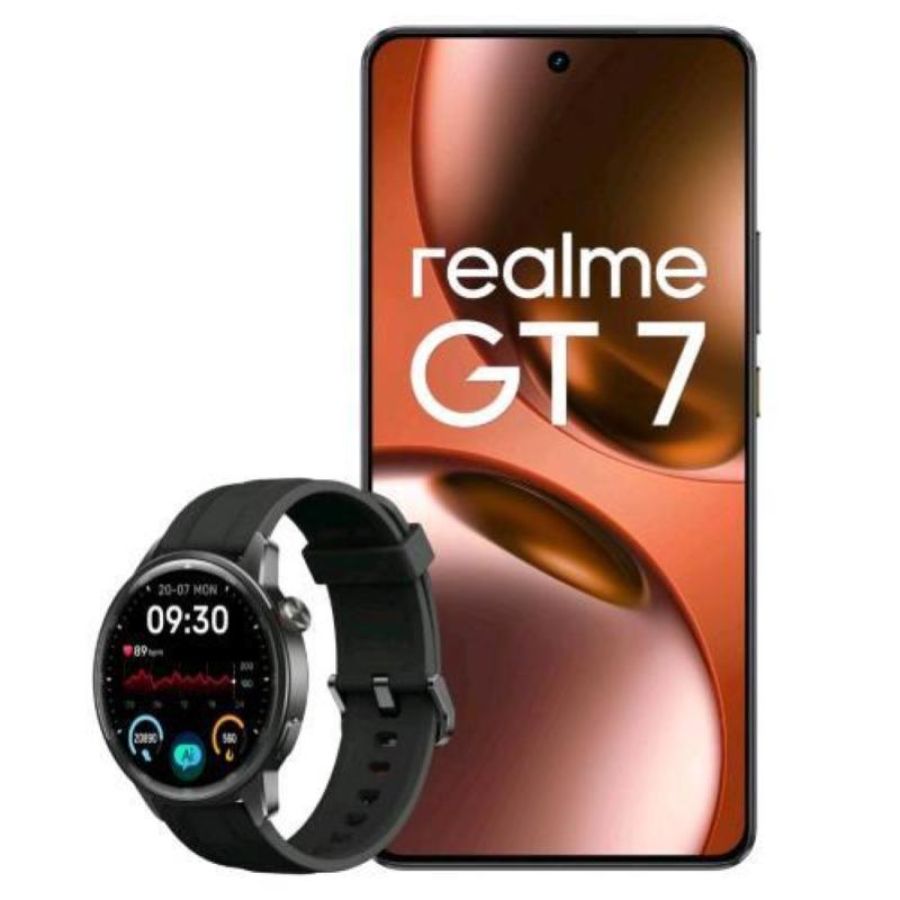 Realme gt7 5g dual sim 6.78 octa core 512gb ram 12gb 5g italia black + watch s2