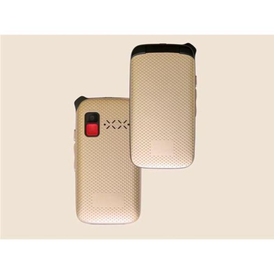 Onda f10 lino dual sim senior phone clamshell 2.4 tasti grandi vivavoce tasto sos radio fm italia champagne