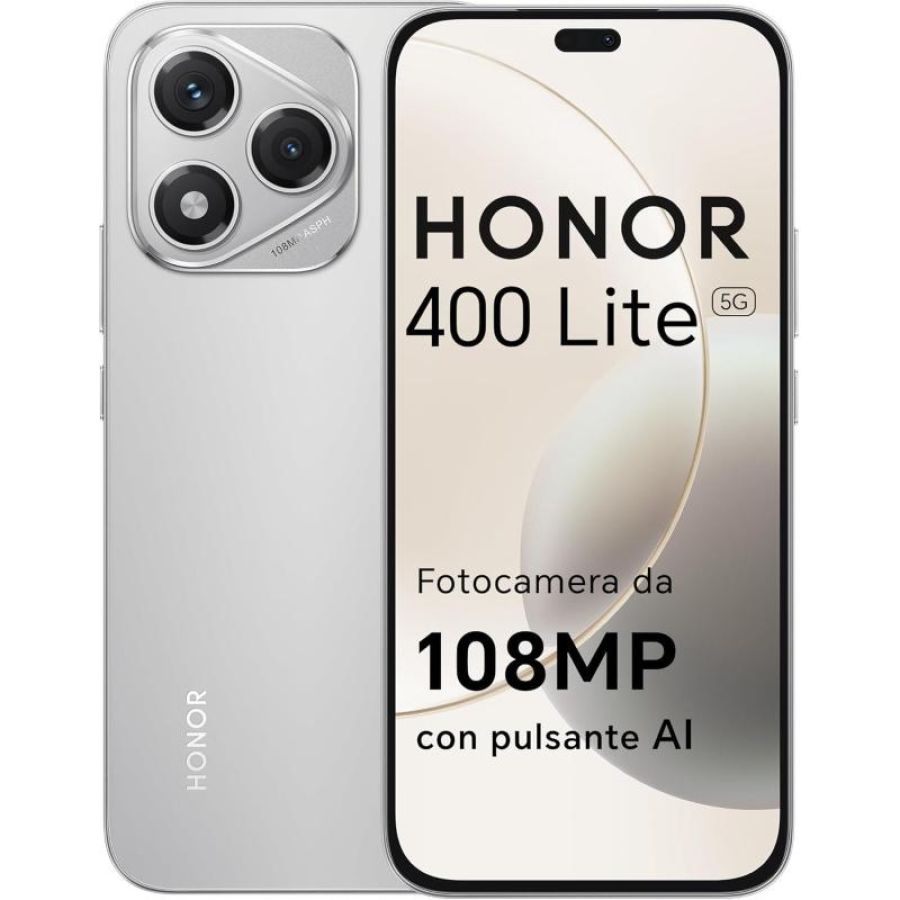 Honor 400 lite 5g 8+8/256gb velvet grey dual sim - (garanzia italia - no brand)