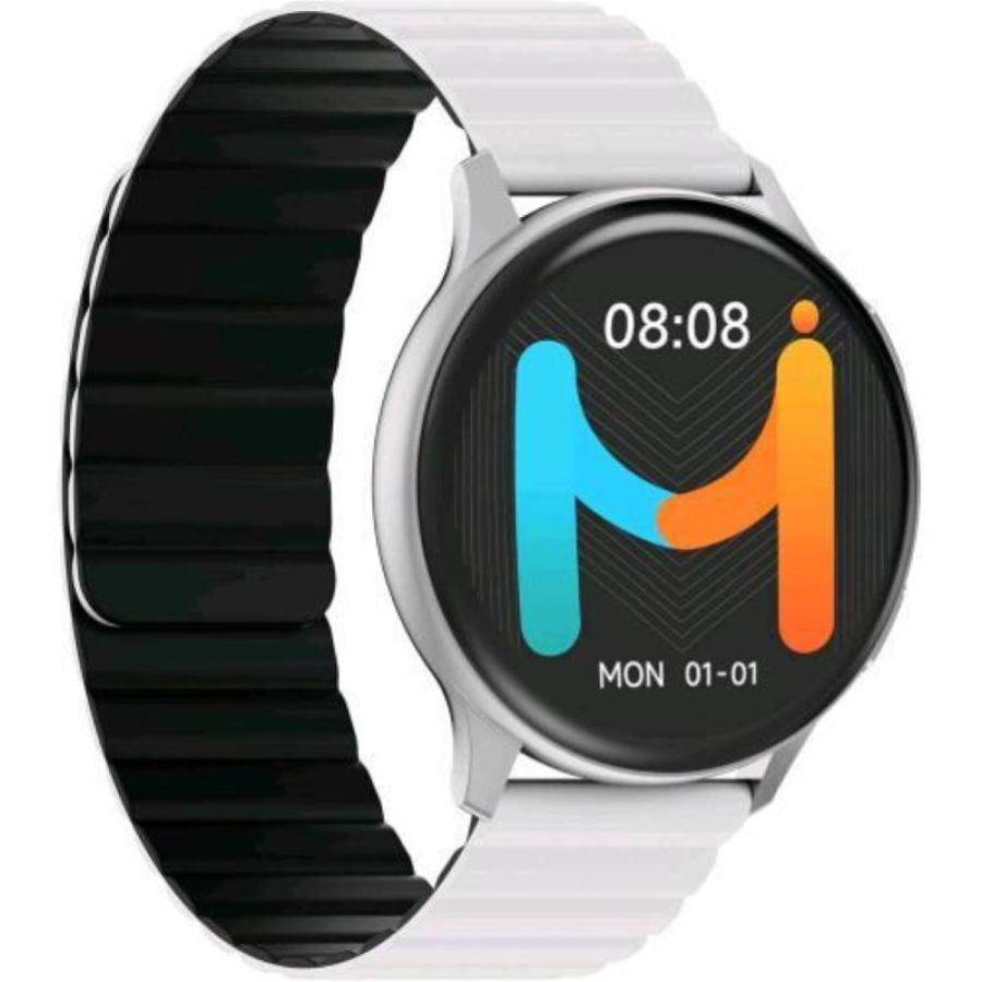 Imiki holo pro kw66 smartwatch unisex display amoled 1,43 connettivita` bluetooth, cinturino magnetico, misura ossigeno nel sangue e frequenza cardiaca, android e ios - silver