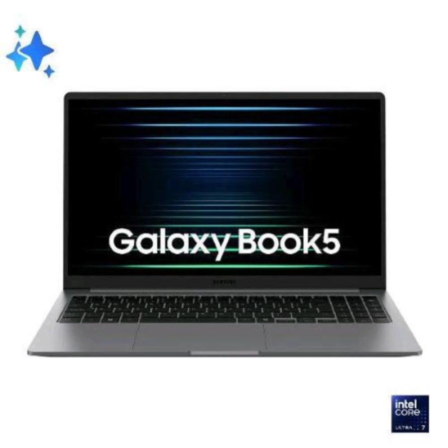 Samsung galaxy book5 np754xhd-kd4it 15.6 led intel core ultra 7 255u ram 32gb-ssd 512gb nvme-intel arc graphics-wi-fi 6e-win 11 prof