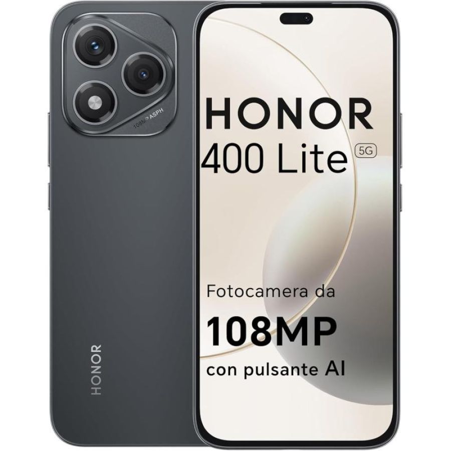 Honor 400 lite 5g 8+8/256gb velvet black dual sim - (garanzia italia - no brand)