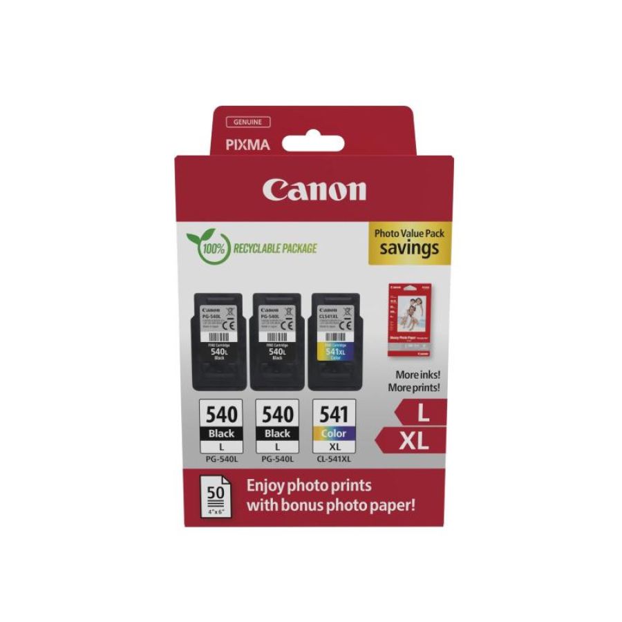 Canon 5224b015 cartuccia d\`inchiostro 3 pz originale nero, ciano, magenta, giallo