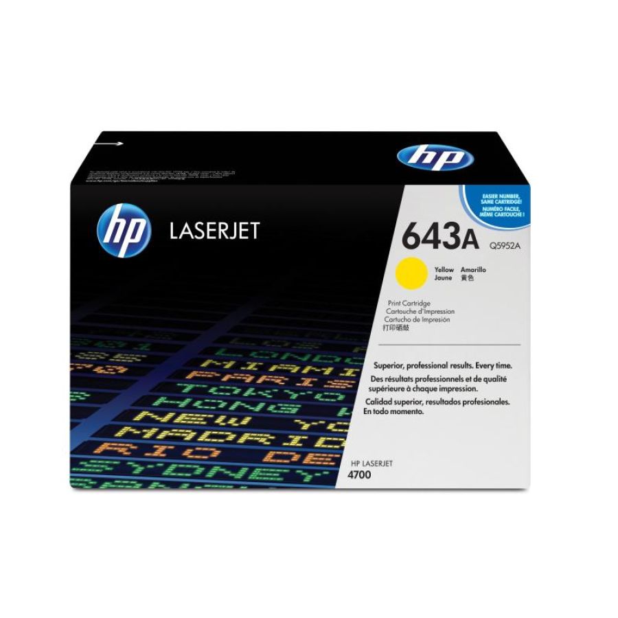 Hp cartuccia toner originale giallo laserjet 643a
