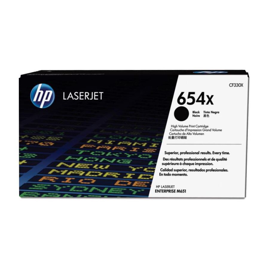 Hp cartuccia toner originale nero ad alta capacità laserjet 654x