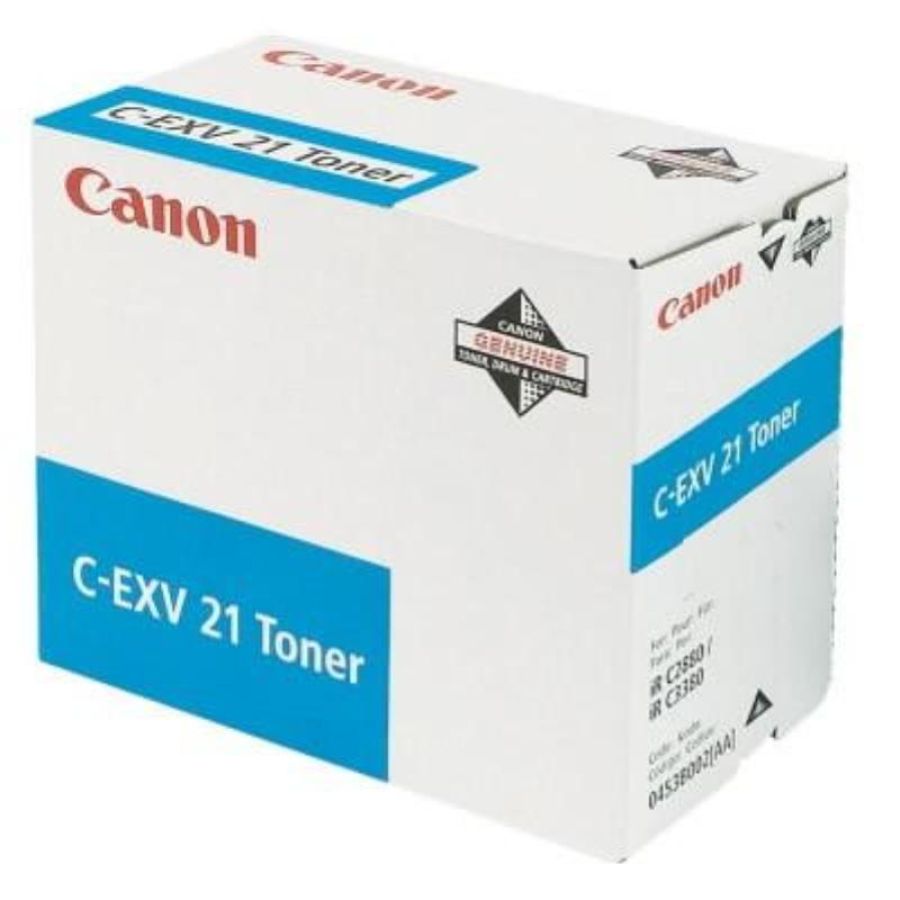 Canon c-exv 21 cartuccia toner 1 pz originale ciano