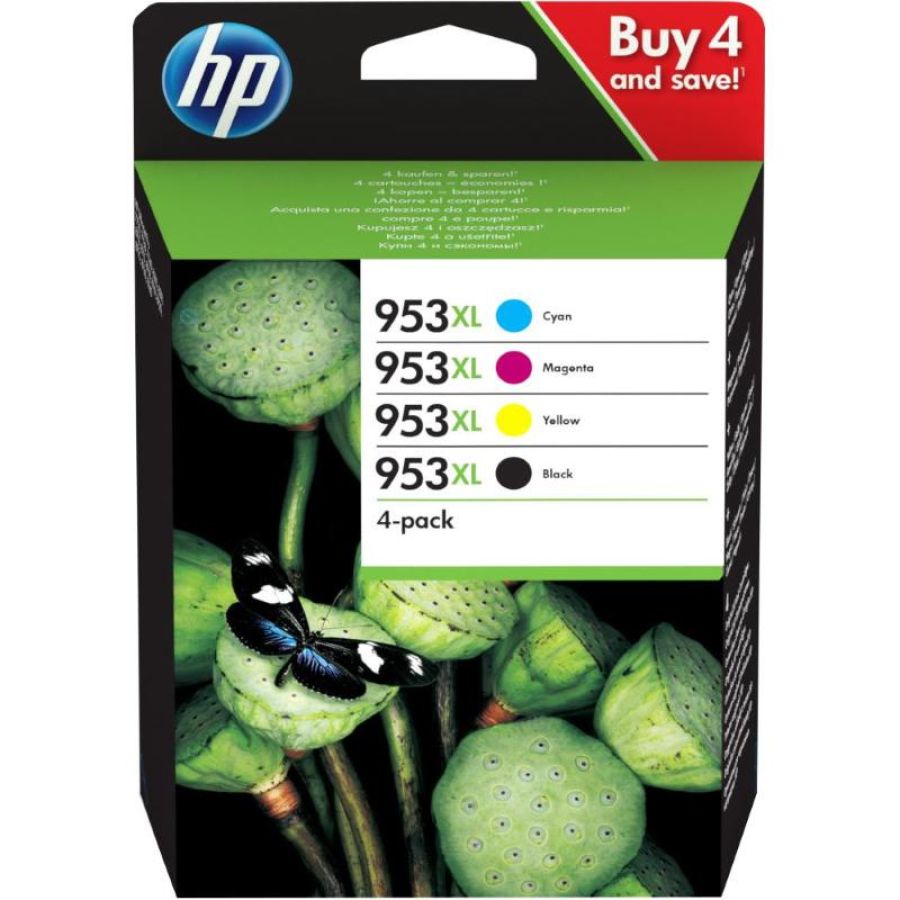 Hp 953xl cartuccia d\`inchiostro originale resa elevata (xl) nero, ciano, magenta, giallo