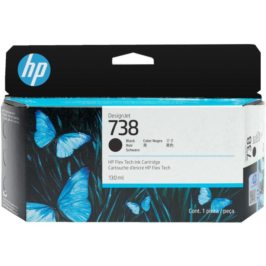 Hp cartuccia di inchiostro designjet 738 da 130 ml nero