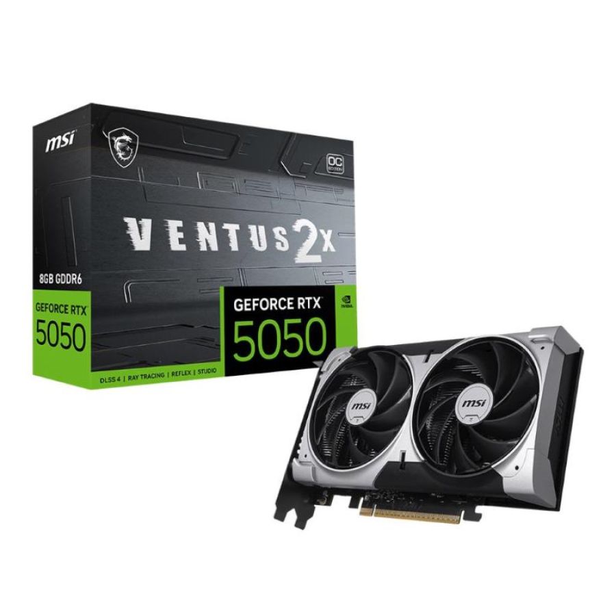 Msi geforce rtx 5050 ventus 2x oc 8gb gddr6 dlss4 1*hdmi/3*displayport pci ex 5.0 16x