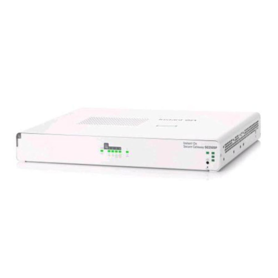 Hpe networking instant on secure gateway sg2505p 5 porte smartrate 2.5g poe+ 64w bianco