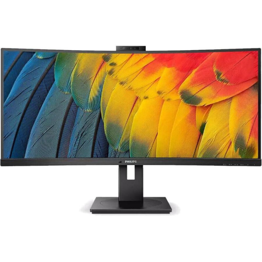Philips monitor curvo 34 led va ultra wide 3440x1440 21:9 4ms 350 cdm, usb-c dock, webcam, reg altez, multimediale