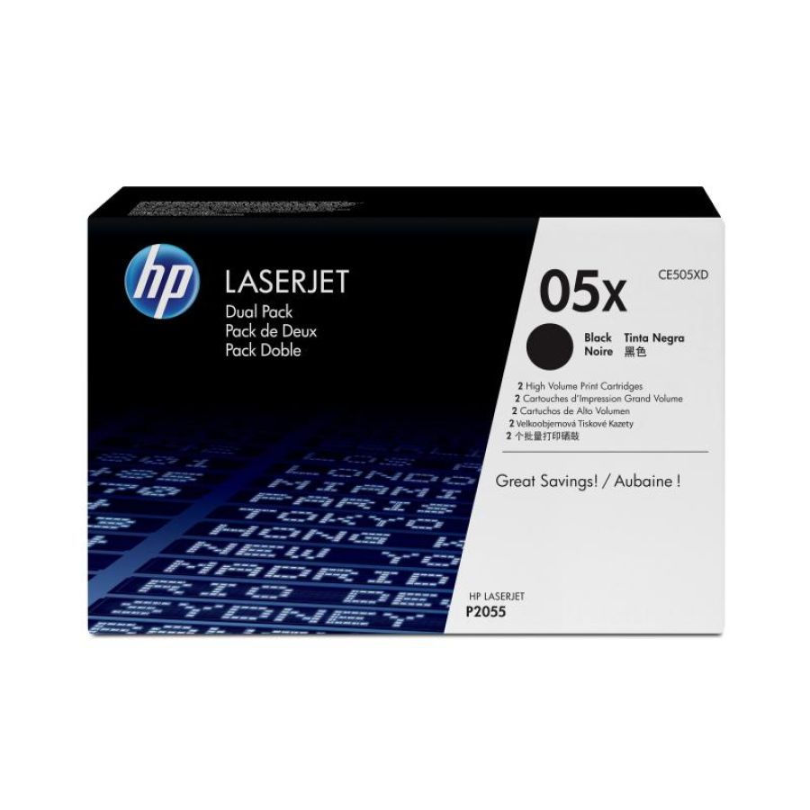 Hp toner nero per ljp2055 conf.dual pack