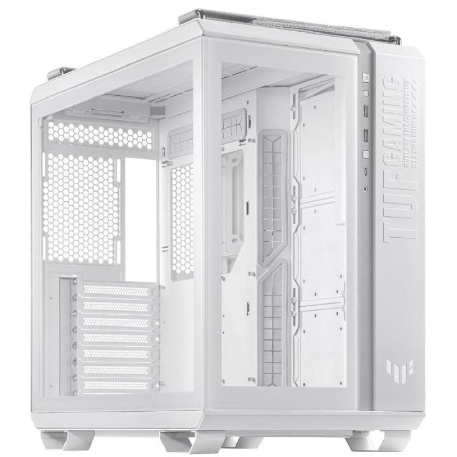 Asus case gaming tuf tempered glass white edition