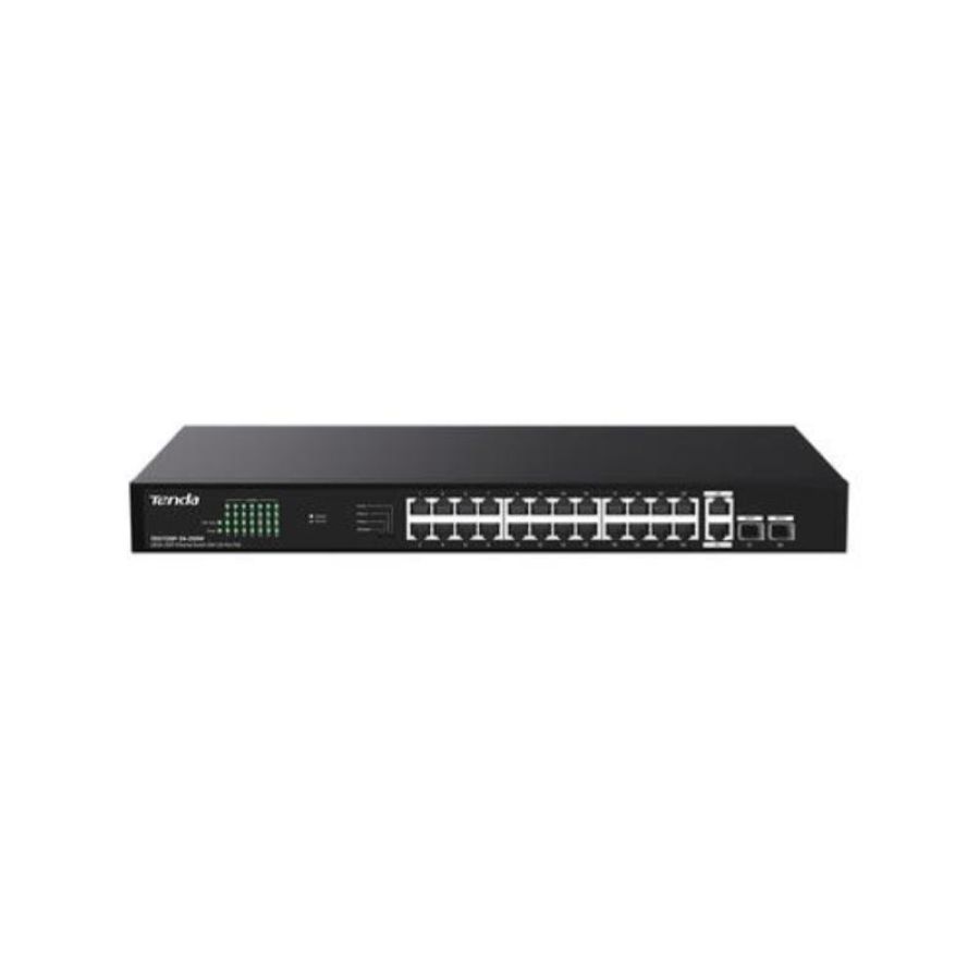 Tenda switch poe unmanaged, 28 port, 24 poe