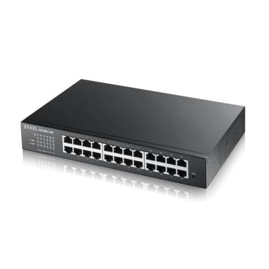 Zyxel switch managed 24 porte gigabit, supporto ipv6, vlan, design senza ventole, desktop/rack