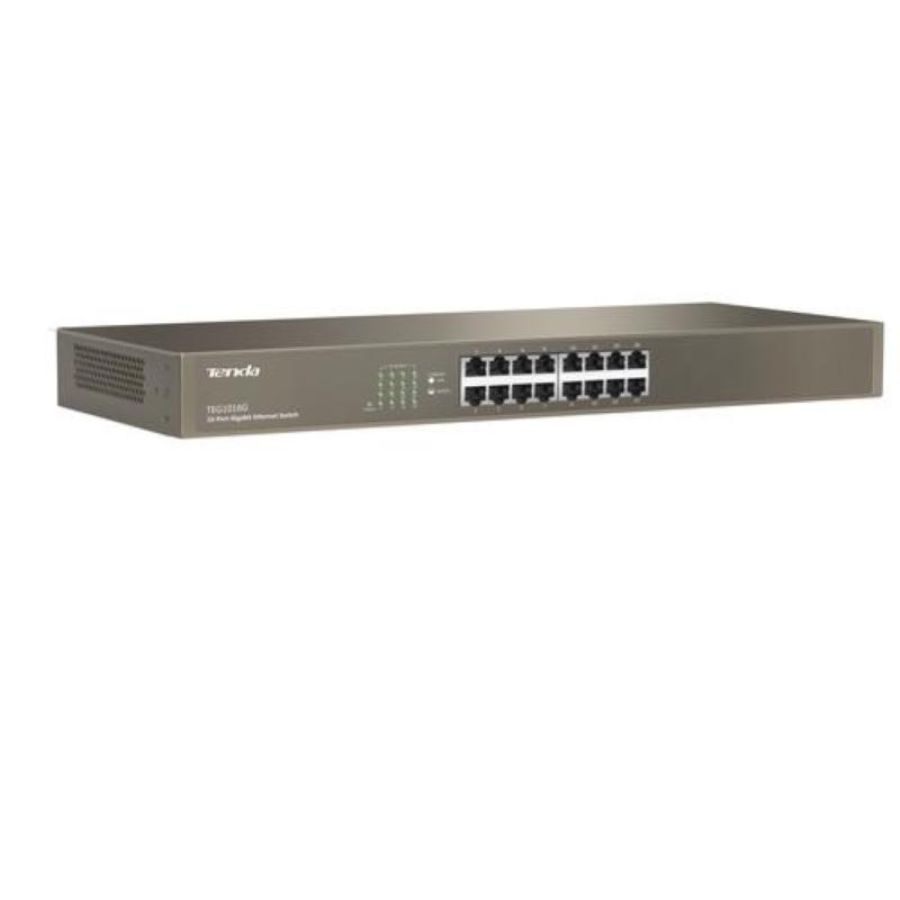 Tenda switch 16 porte lan gigabit, ieee 802.3/u/x/ab, switching 32gbps, protezione fulmini 6kv