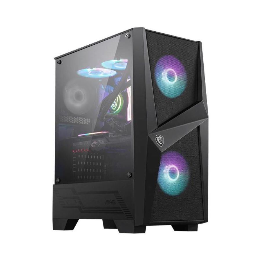 Msi case atx mid-tower mag forge 100r, 7 slot hdd, 3x120mm