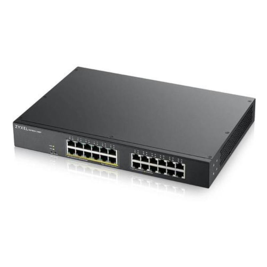 Zyxel switch managed 24 porte gigabit di cui 12 poe, supporto ipv6, vlan, rack