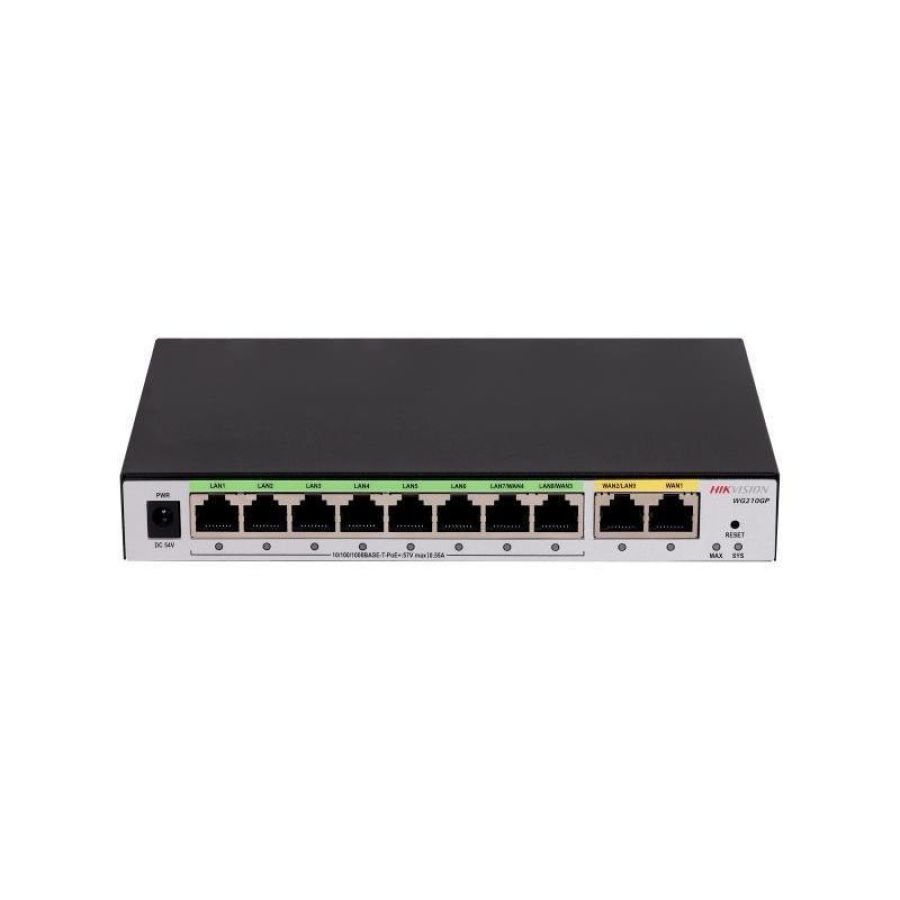 Hikvision controller 8-port gigabit poe, ap controller, 200 users