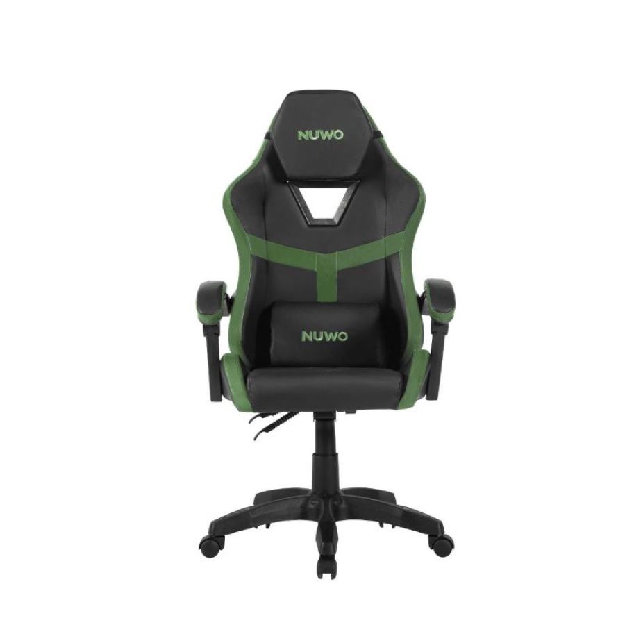 Nuwo sedia gaming, odin military, nero e verde