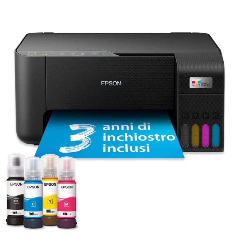 Epson multif. ink a4 colore, ecotank et-2860, 33ppm, usb/wifi, 3 in 1