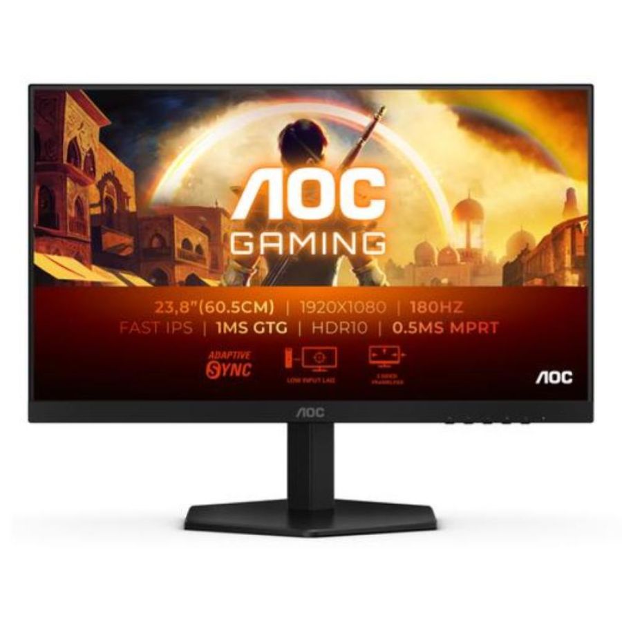 Aoc monitor gaming 23,8 led ips fhd 1ms 300 cdm 180hz, dp/hdmi