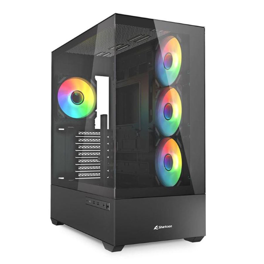Sharkoon case ak6 rgb black atx