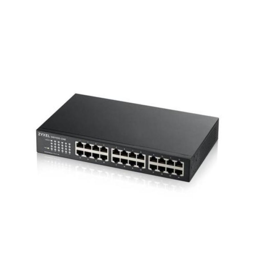 Zyxel switch unmanaged 24 porte gigabit, design senza ventole, desktop/rack