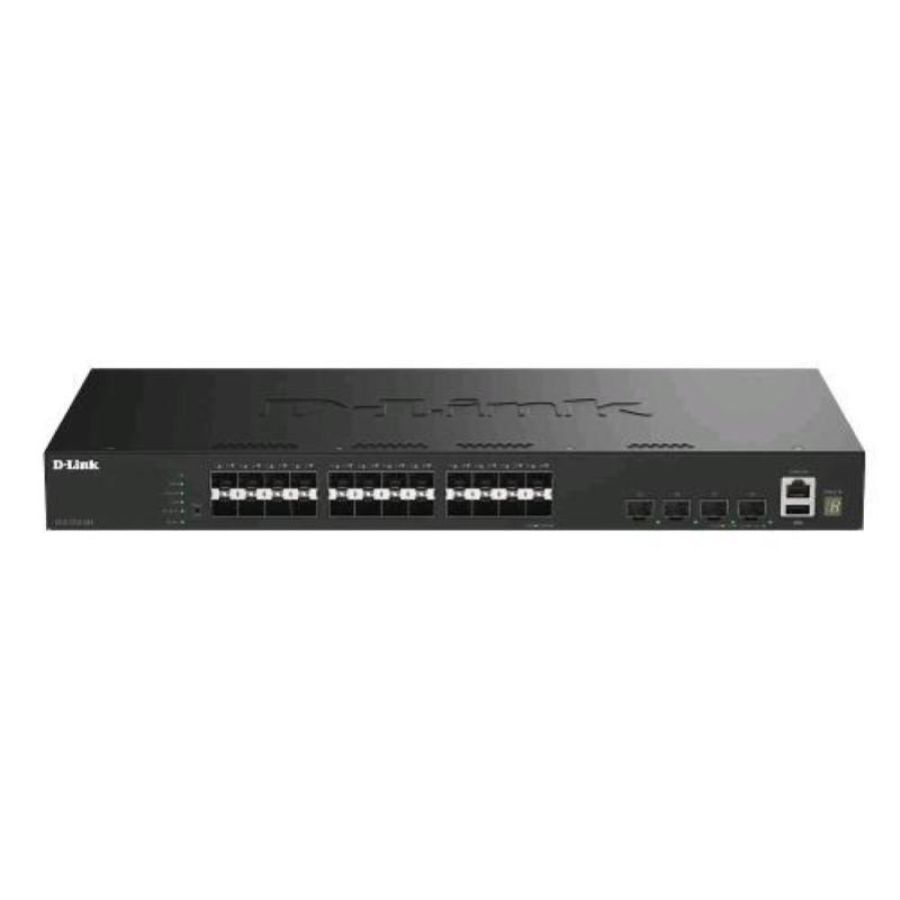 D-link dgs-1530-28s switch gestito 24 x gigabit sfp + 4 x 10 gigabit sfp+ montabile su rack