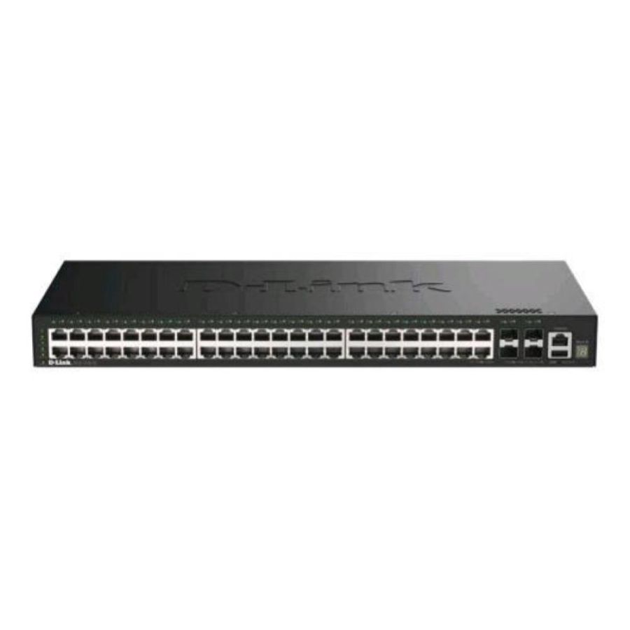 D-link dgs-1530-52 switch gestito - 48 x 10/100/1000 + 4 x 10 gigabit sfp+ montabile su rack