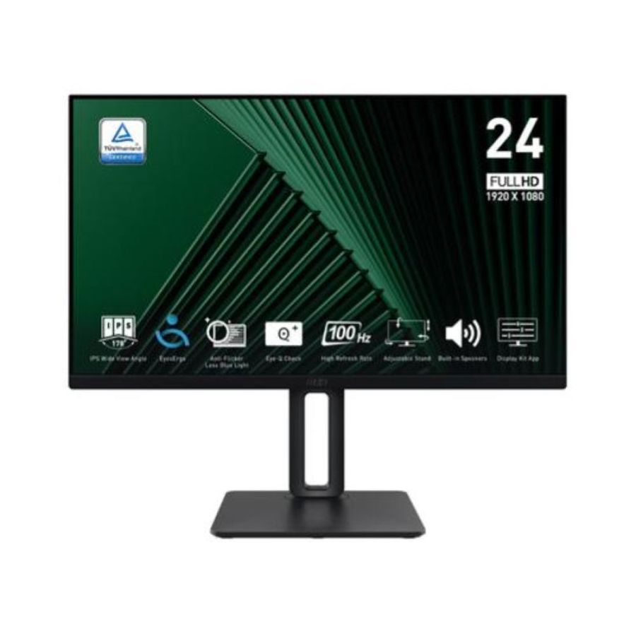 Msi monitor 23.8 led ips 16:9 fhd 1ms 100hz, dp/hdmi, pivot, multimediale
