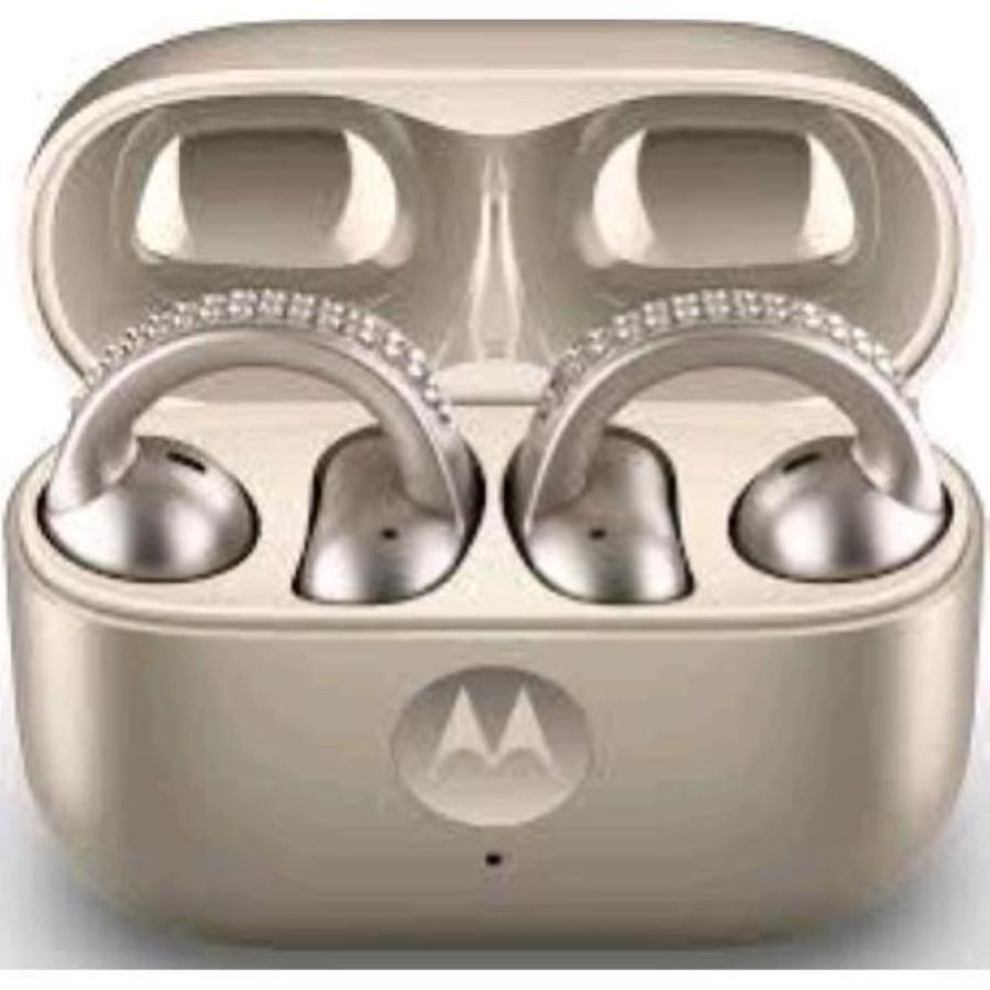 Motorola moto buds loop swarovski auricolari bluetooth 5.4 sound by bose driver 12mm beige