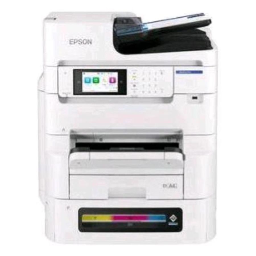 Epson workforce pro em-c8101rdwf stampante multifunzione ink jet a colori a3+ wi-fi scanner adf fax a colori 33,6 kbit/s usb gigabit lan 26ppm bianco