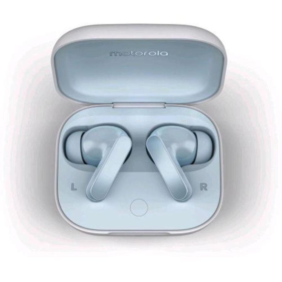 Motorola moto buds auricolari bluetooth cancellazione attiva del rumore dinamico glacier blue
