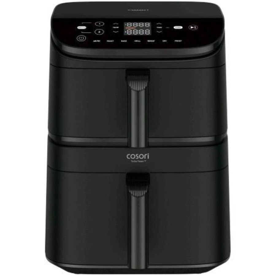 Cosori dc121 turbo tower friggitrice ad aria 10.8 lt 2630w doppio cestello 7 funzioni di cottura controllo touch con timer nero