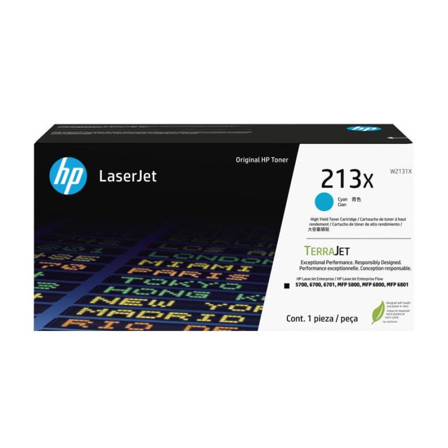 Hp cartuccia toner originale ciano ad alta capacità laserjet 213x