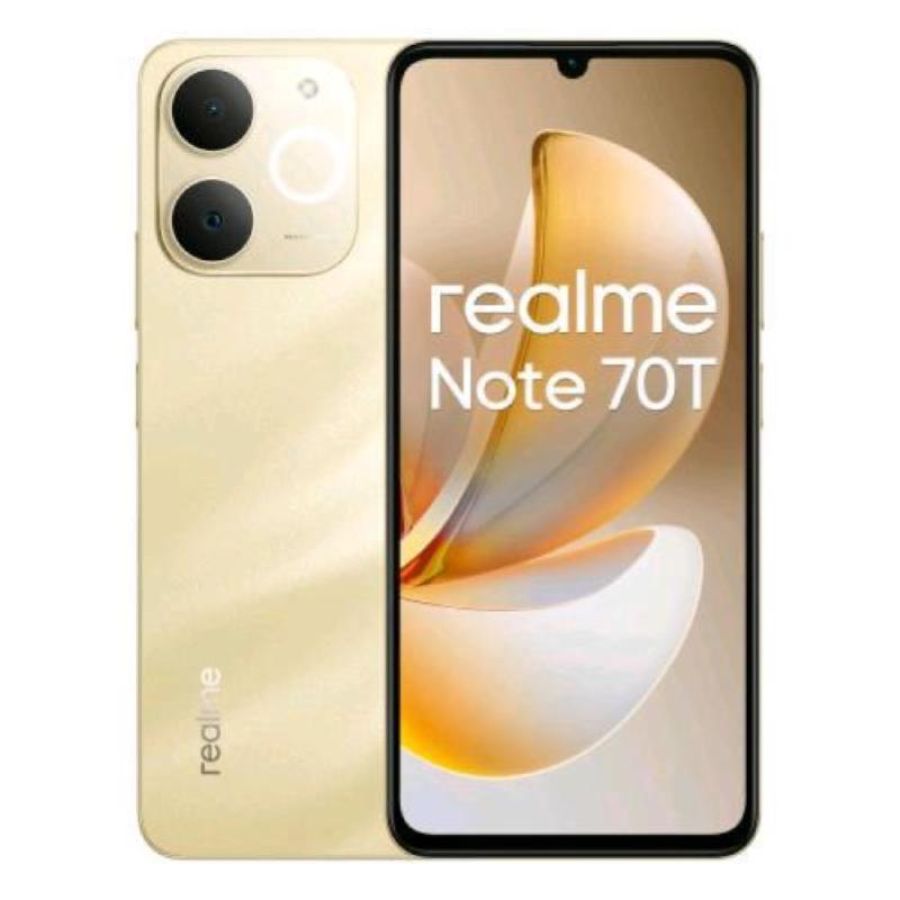 Realme note 70t dual sim 6.74 octa core 128gb ram 4gb 4g lte italia beach gold