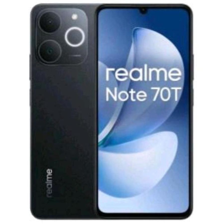 Realme note 70t dual sim 6.74 octa core 256gb ram 4gb 4g lte italia obsidian black